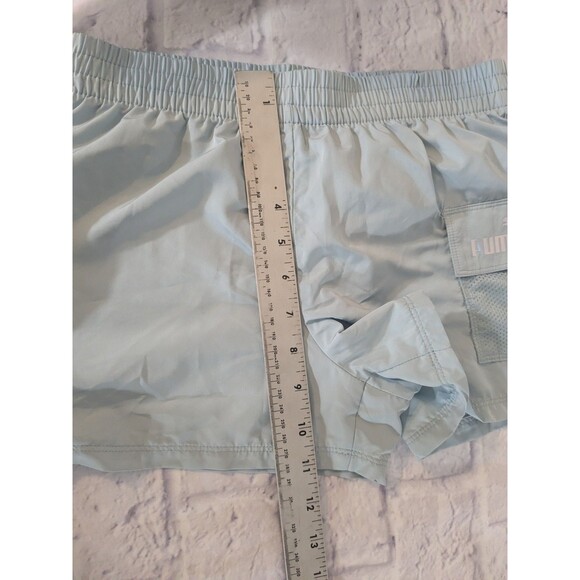 PUMA Youth Girls L Cargo Shorts NWT Turquoise Pocket Performance Athletic Sports - Picture 3 of 6